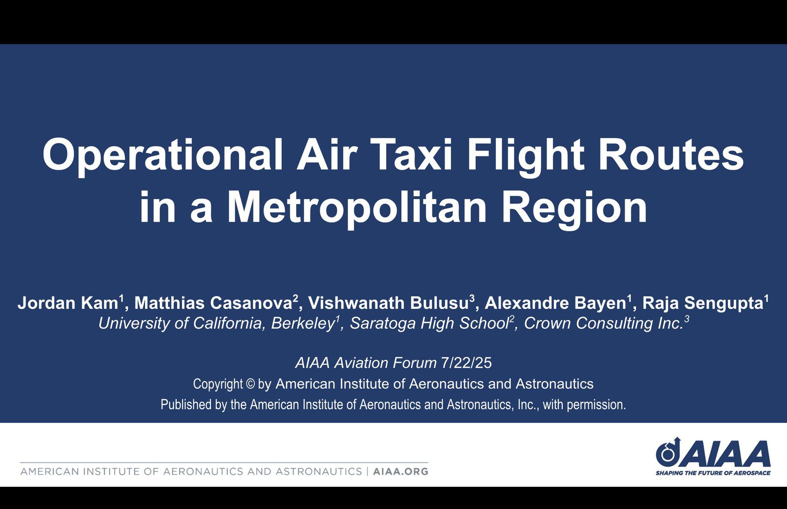 Designing the Future of Air Taxis in the Bay Area