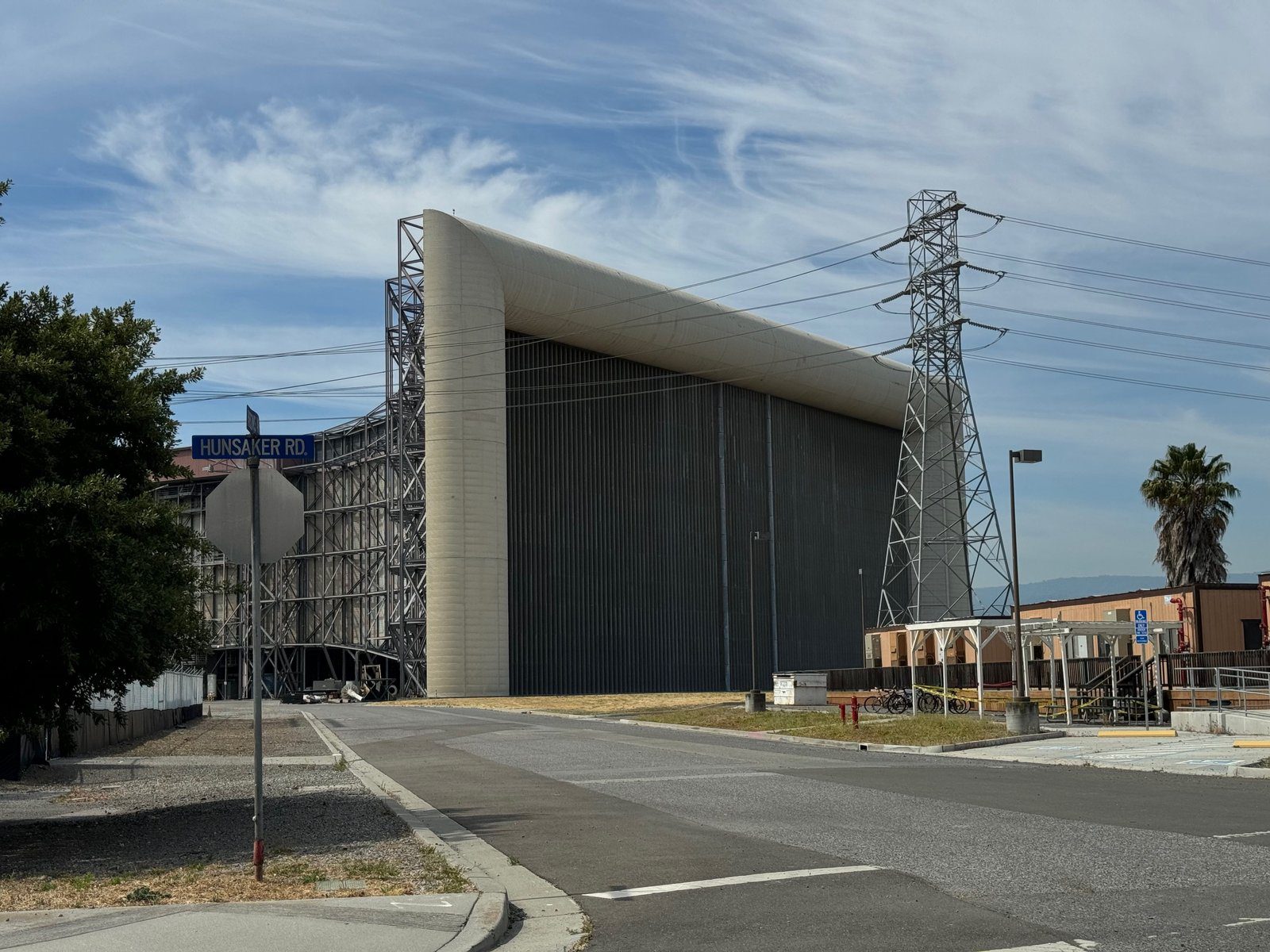NASA Ames wind tunnel exterior at Moffett Field